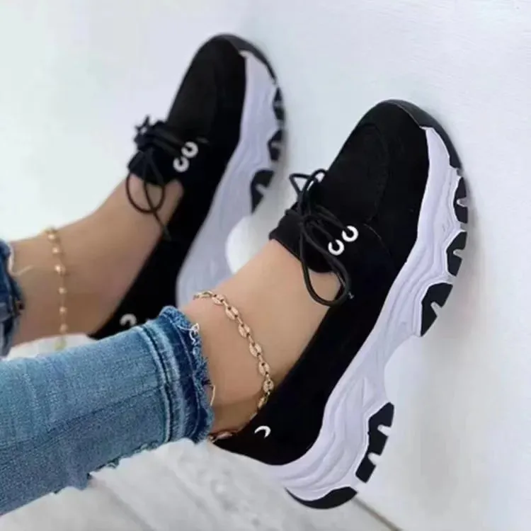 Round Toe Platform Slip-Ons
