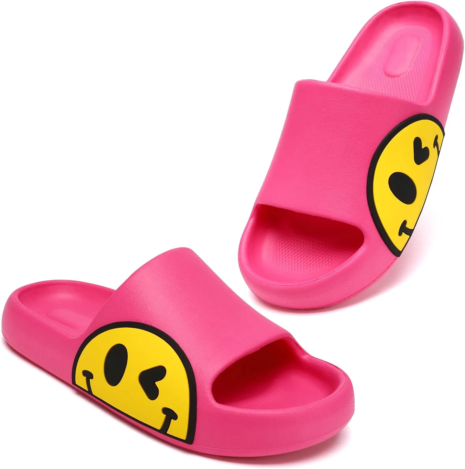Sandals for Girls and Boys, Mens Slippers Sandals for Women, EVA Anti-Slip Indoor & Outdoor Kids Slippers Smile Face Open Toe Casual Shower Shoes