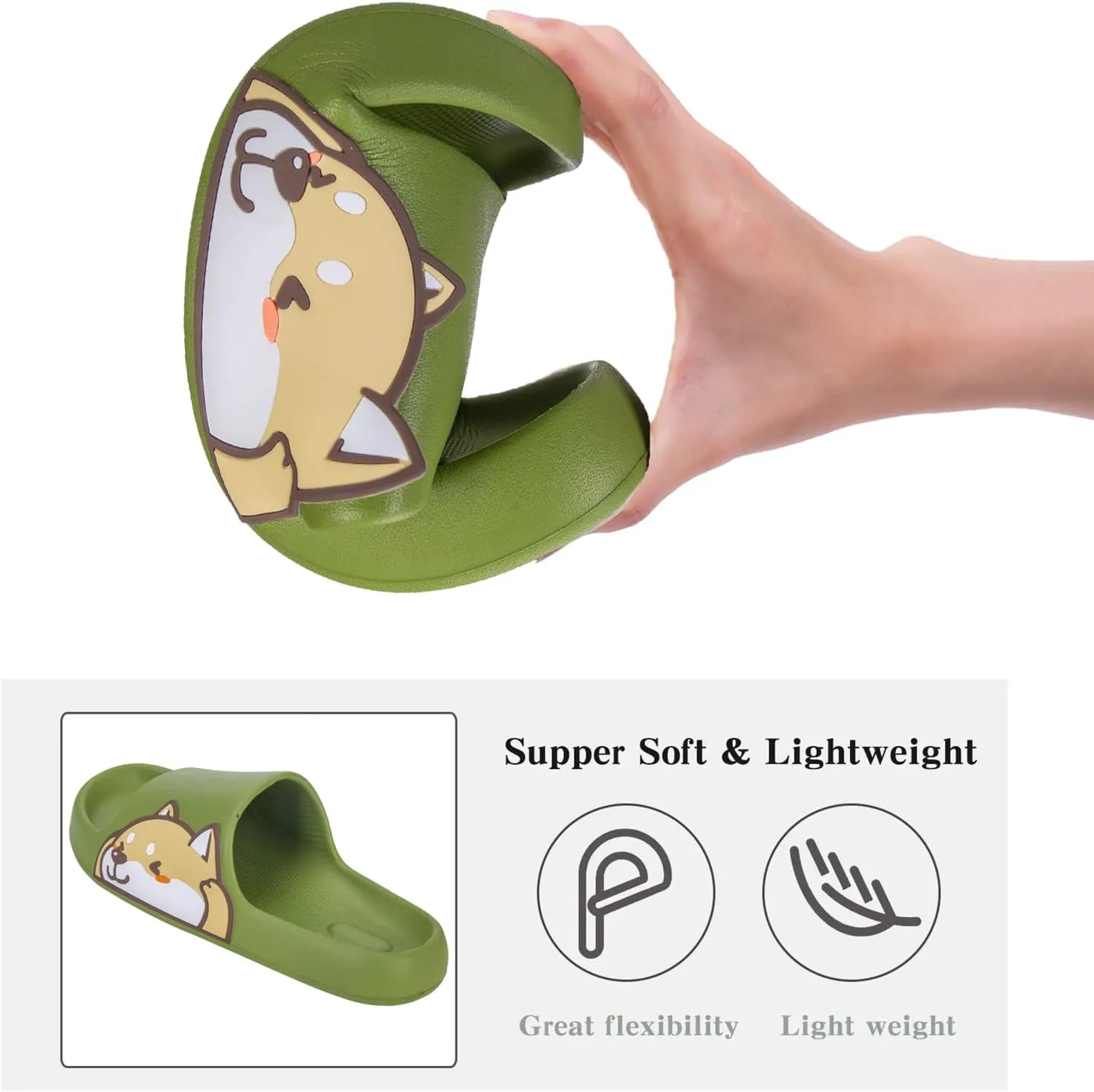 Sandals for Girls and Boys, Mens Slippers Sandals for Women, EVA Anti-Slip Indoor & Outdoor Kids Slippers Smile Face Open Toe Casual Shower Shoes