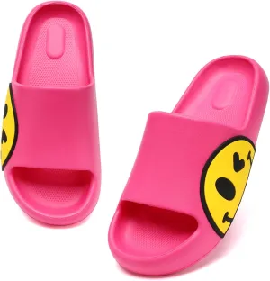 Sandals for Girls and Boys, Mens Slippers Sandals for Women, EVA Anti-Slip Indoor & Outdoor Kids Slippers Smile Face Open Toe Casual Shower Shoes