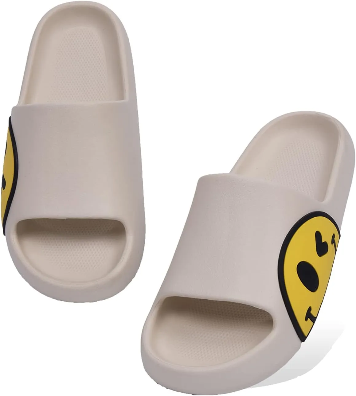 Sandals for Girls and Boys, Mens Slippers Sandals for Women, EVA Anti-Slip Indoor & Outdoor Kids Slippers Smile Face Open Toe Casual Shower Shoes