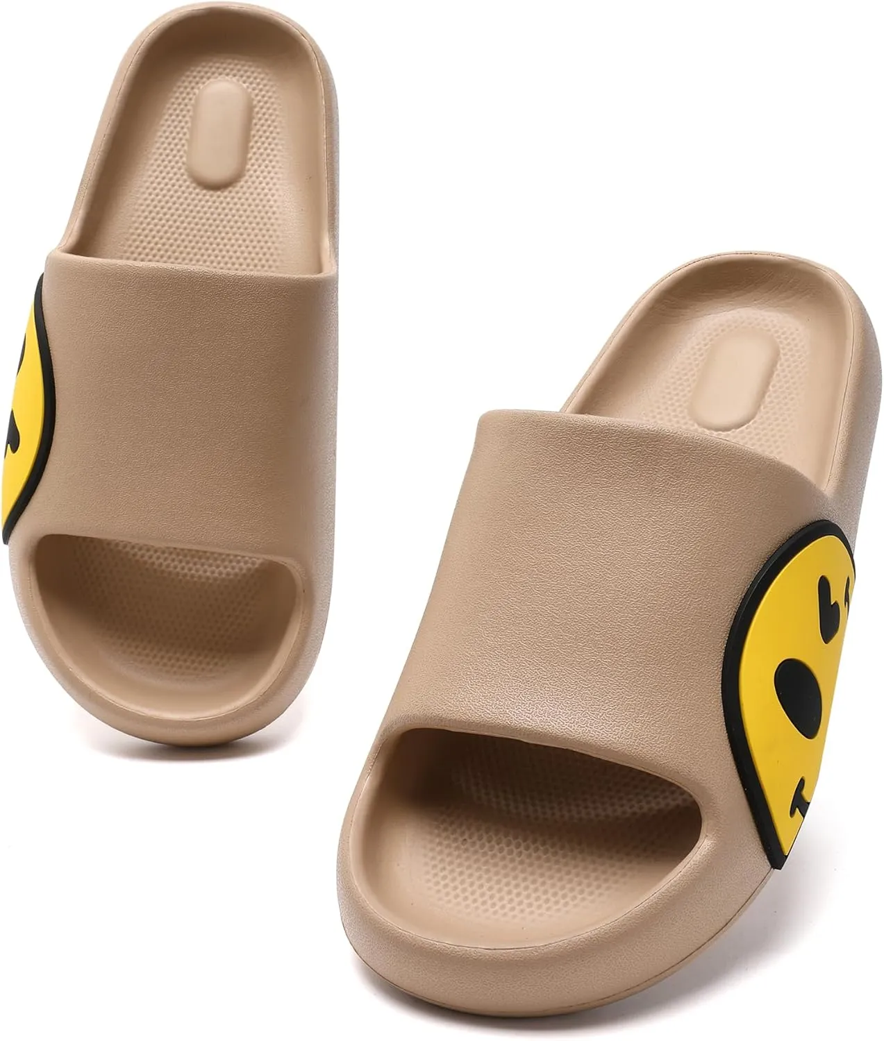 Sandals for Girls and Boys, Mens Slippers Sandals for Women, EVA Anti-Slip Indoor & Outdoor Kids Slippers Smile Face Open Toe Casual Shower Shoes