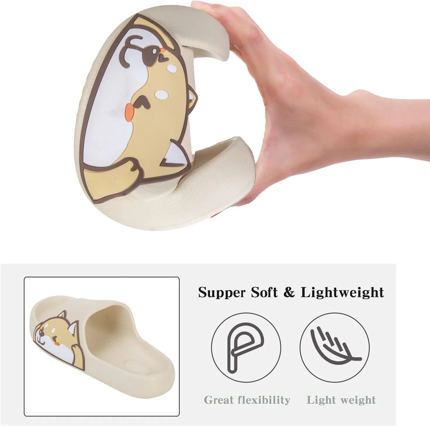 Sandals for Girls and Boys, Mens Slippers Sandals for Women, EVA Anti-Slip Indoor & Outdoor Kids Slippers Smile Face Open Toe Casual Shower Shoes