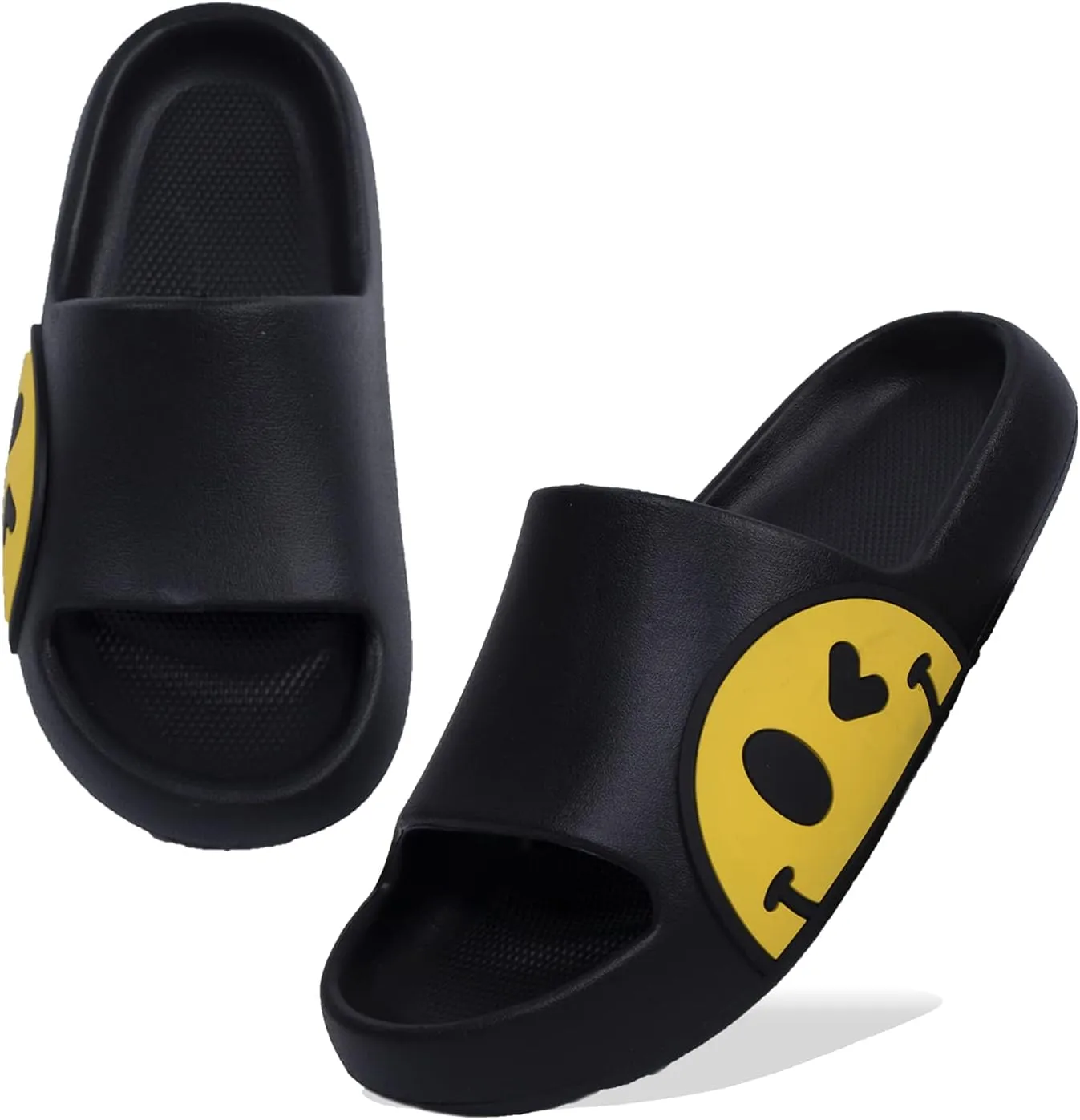 Sandals for Girls and Boys, Mens Slippers Sandals for Women, EVA Anti-Slip Indoor & Outdoor Kids Slippers Smile Face Open Toe Casual Shower Shoes