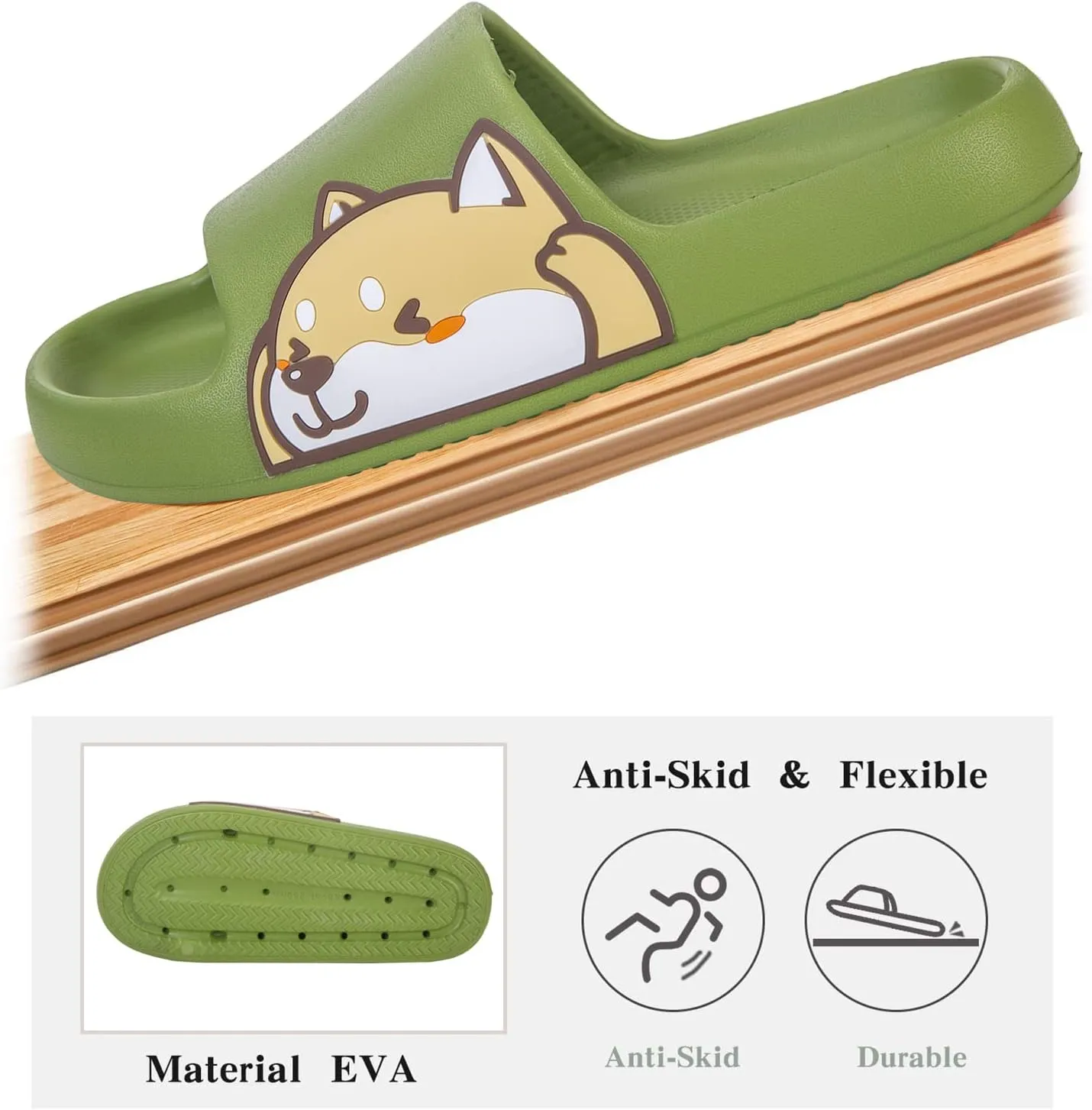 Sandals for Girls and Boys, Mens Slippers Sandals for Women, EVA Anti-Slip Indoor & Outdoor Kids Slippers Smile Face Open Toe Casual Shower Shoes
