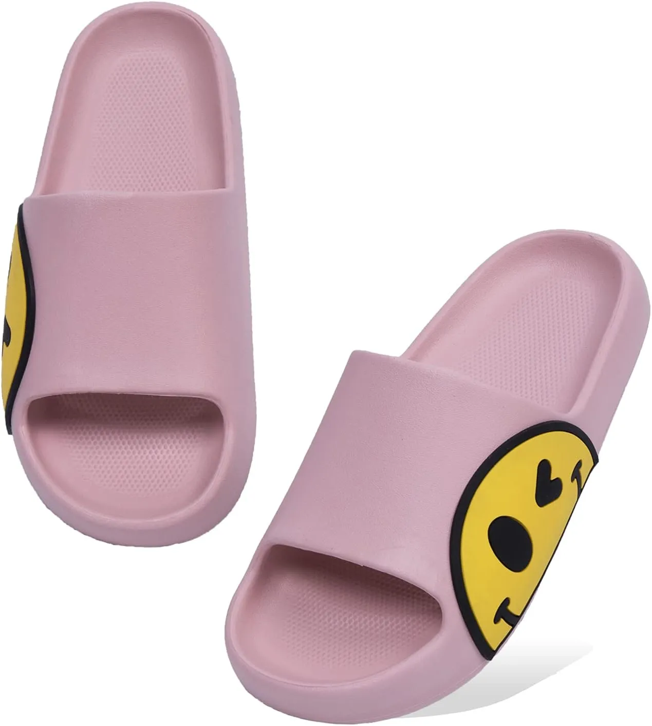 Sandals for Girls and Boys, Mens Slippers Sandals for Women, EVA Anti-Slip Indoor & Outdoor Kids Slippers Smile Face Open Toe Casual Shower Shoes