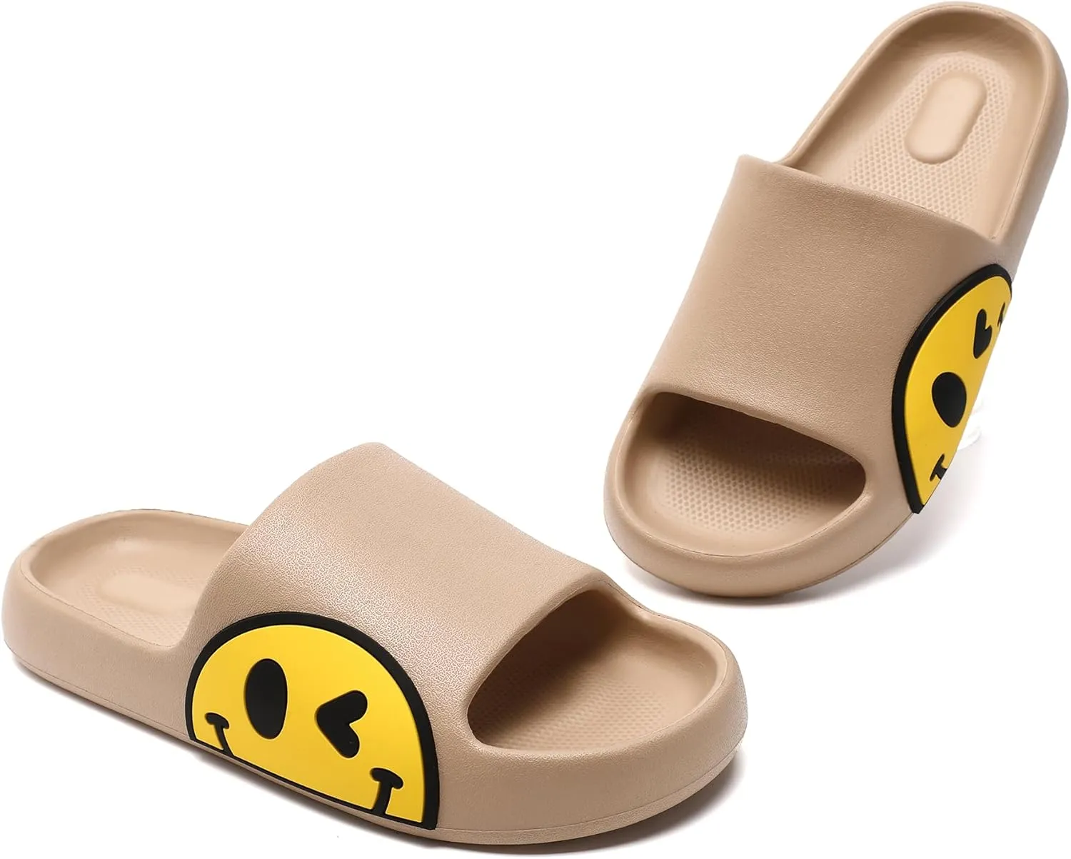 Sandals for Girls and Boys, Mens Slippers Sandals for Women, EVA Anti-Slip Indoor & Outdoor Kids Slippers Smile Face Open Toe Casual Shower Shoes