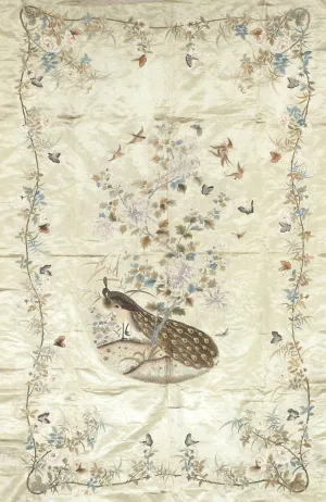 Semi Antique Cantonese Silk Embrodery - 4' x 6'