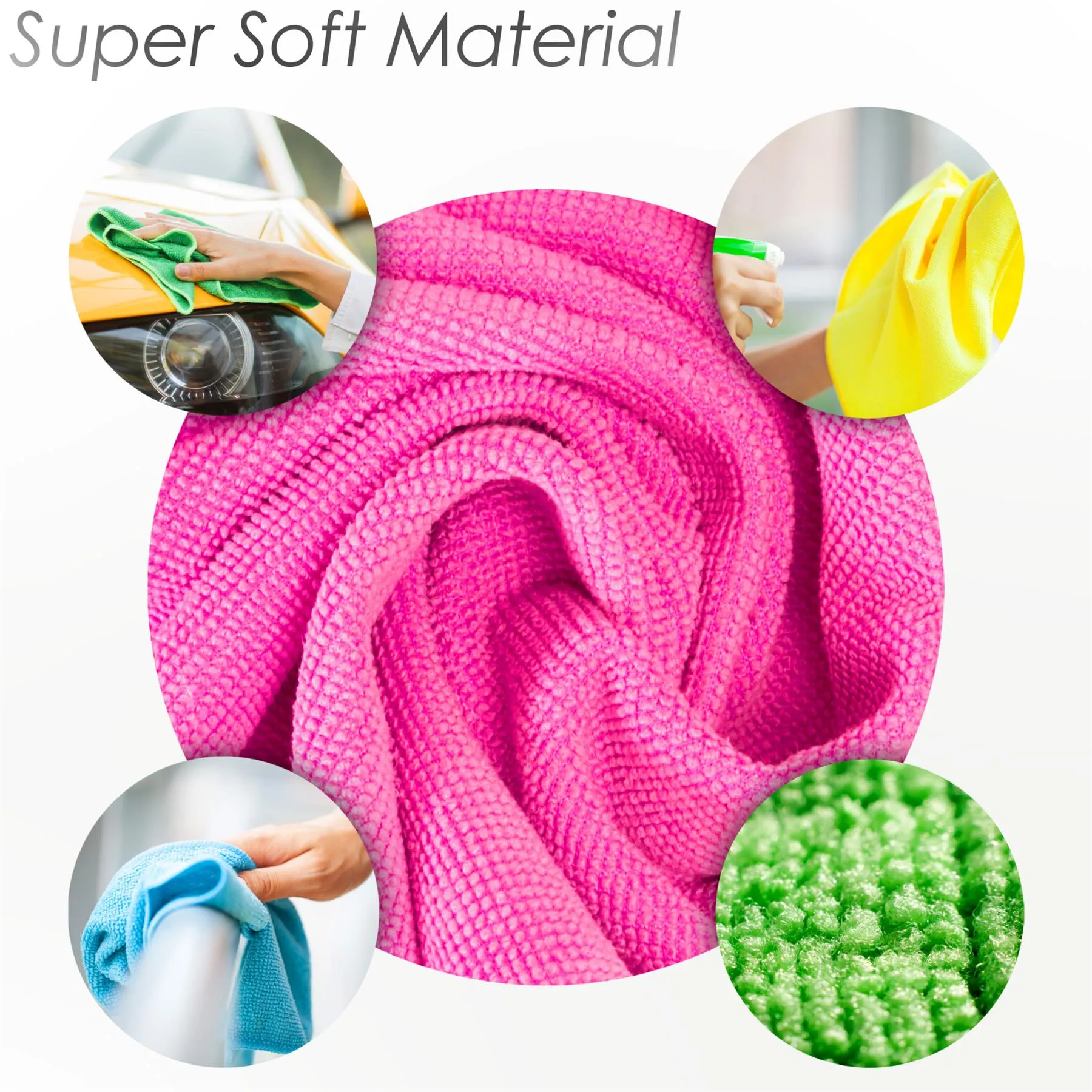 Set Of 10 Microfibre Cleaning Cloths