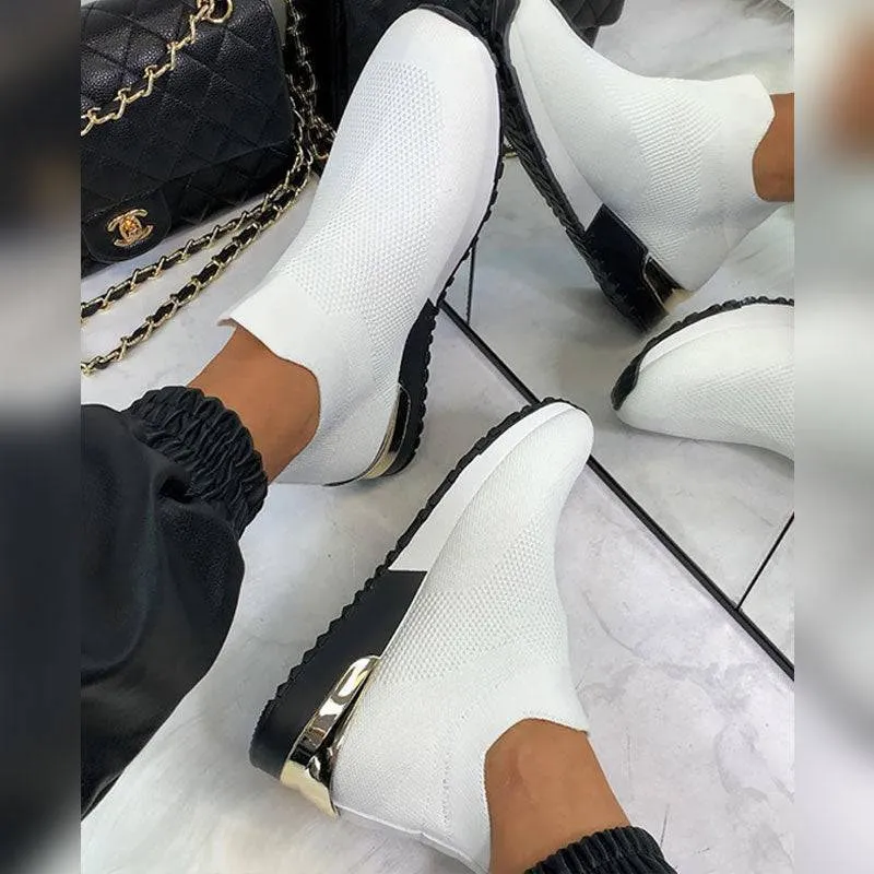 Shirem Elastic Slip-on Flat Shoes