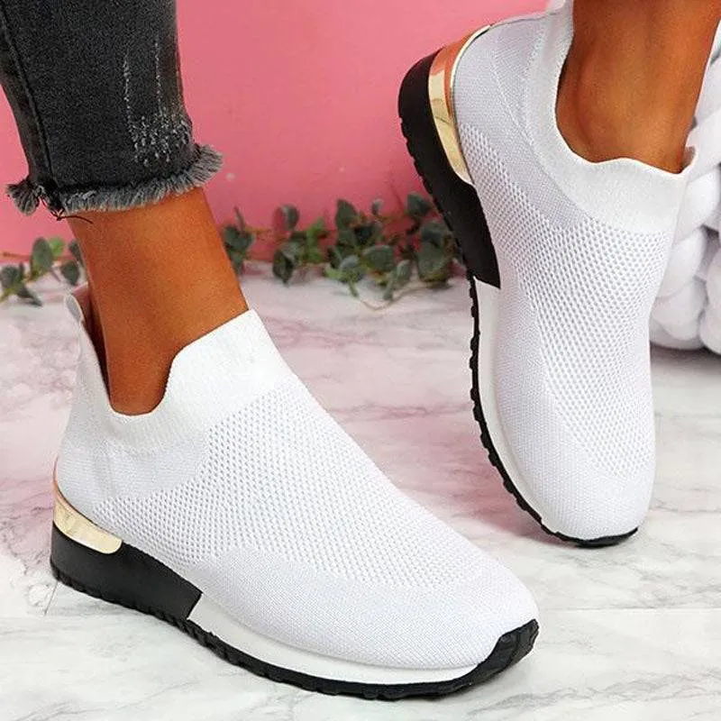 Shirem Elastic Slip-on Flat Shoes