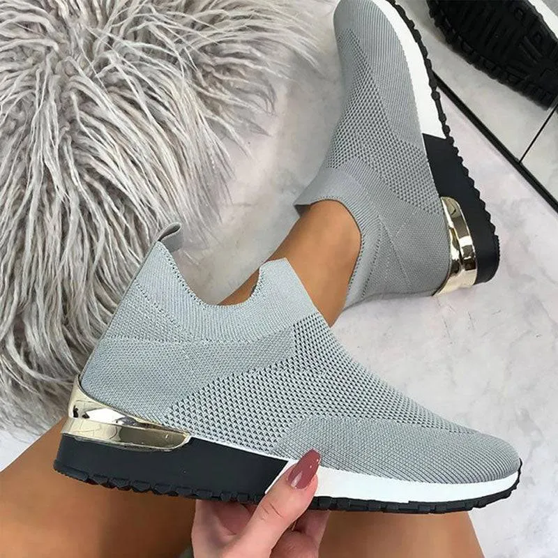 Shirem Elastic Slip-on Flat Shoes