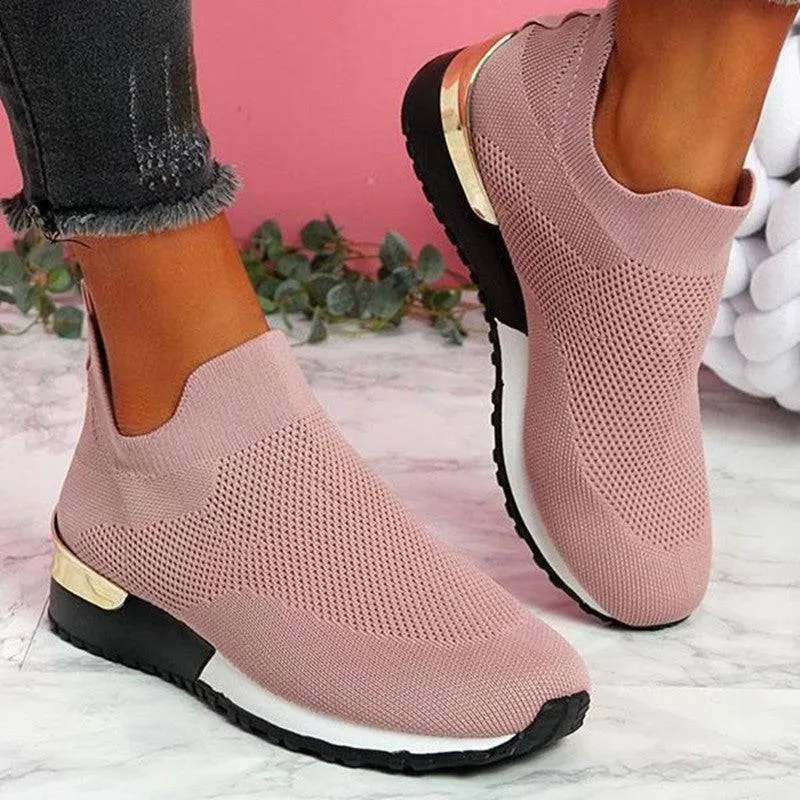 Shirem Elastic Slip-on Flat Shoes