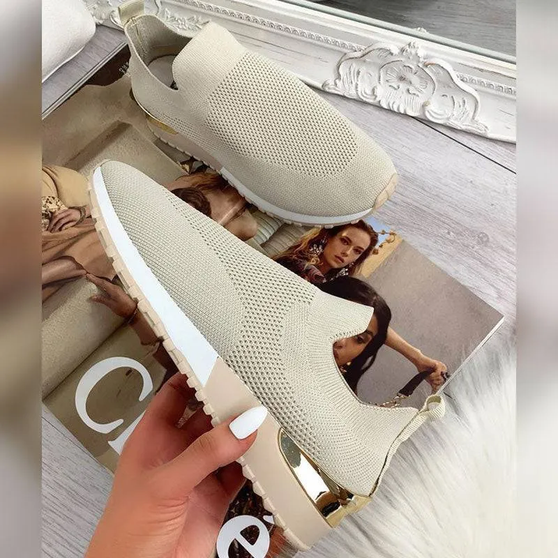 Shirem Elastic Slip-on Flat Shoes