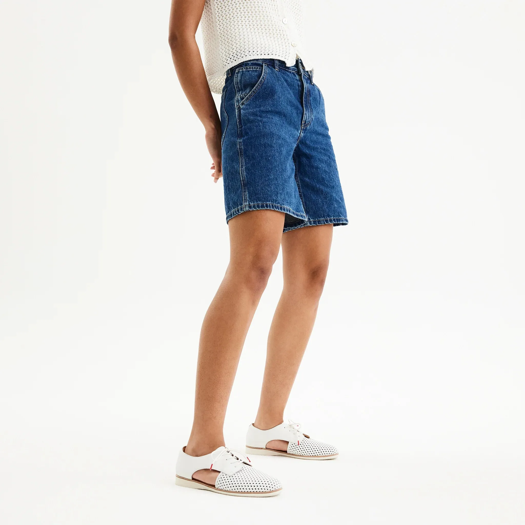 Side Cut Punch Shoe - White
