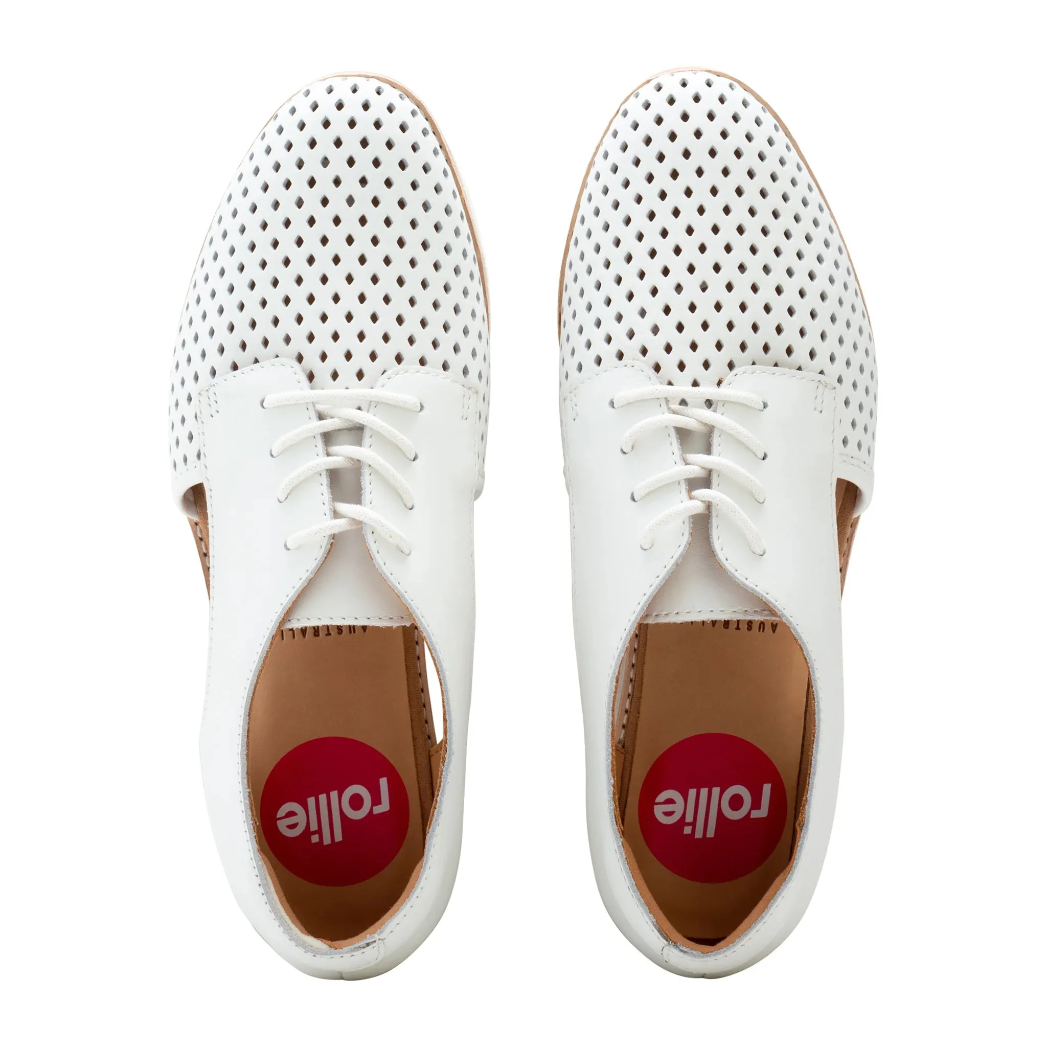 Side Cut Punch Shoe - White