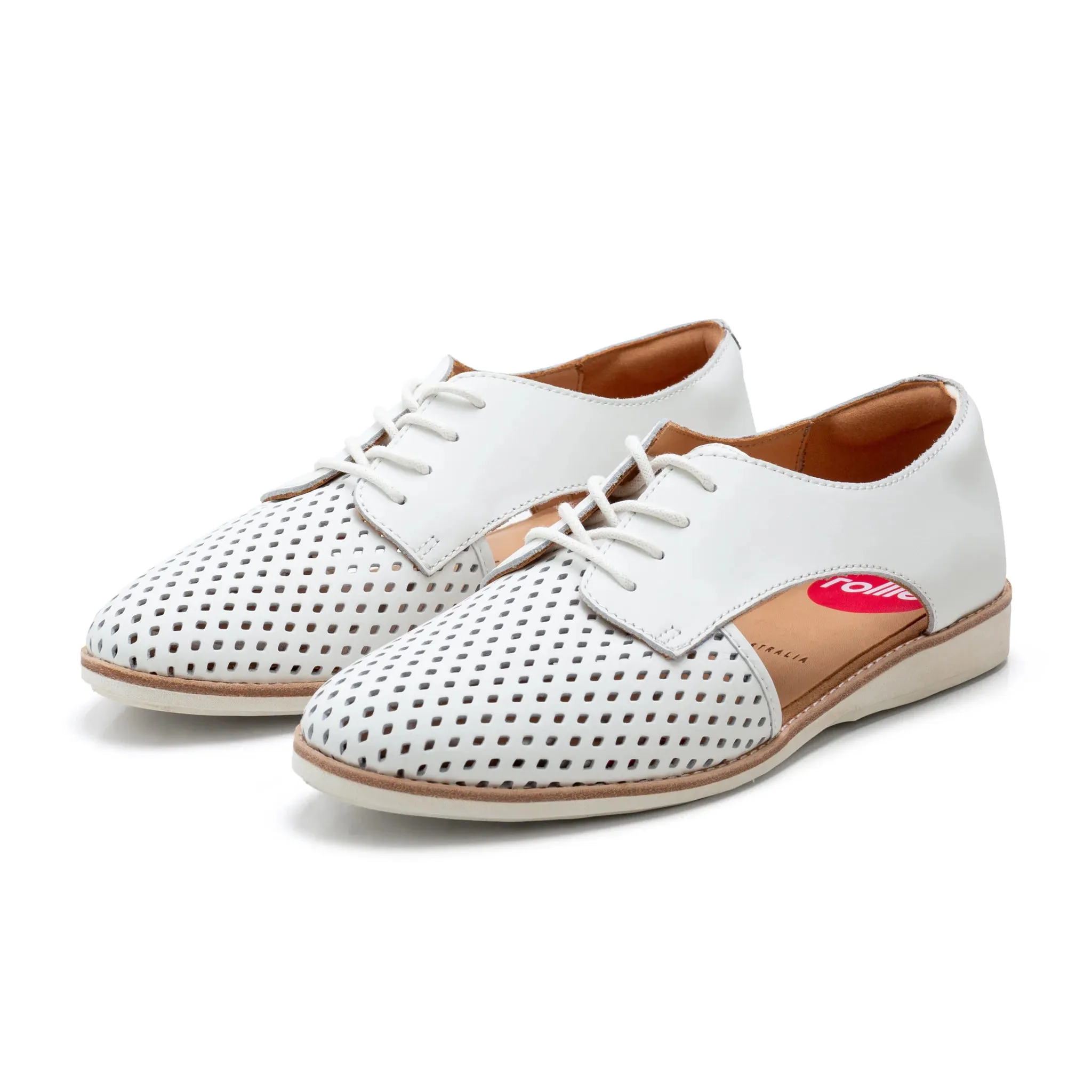 Side Cut Punch Shoe - White