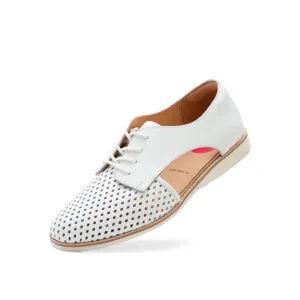 Side Cut Punch Shoe - White