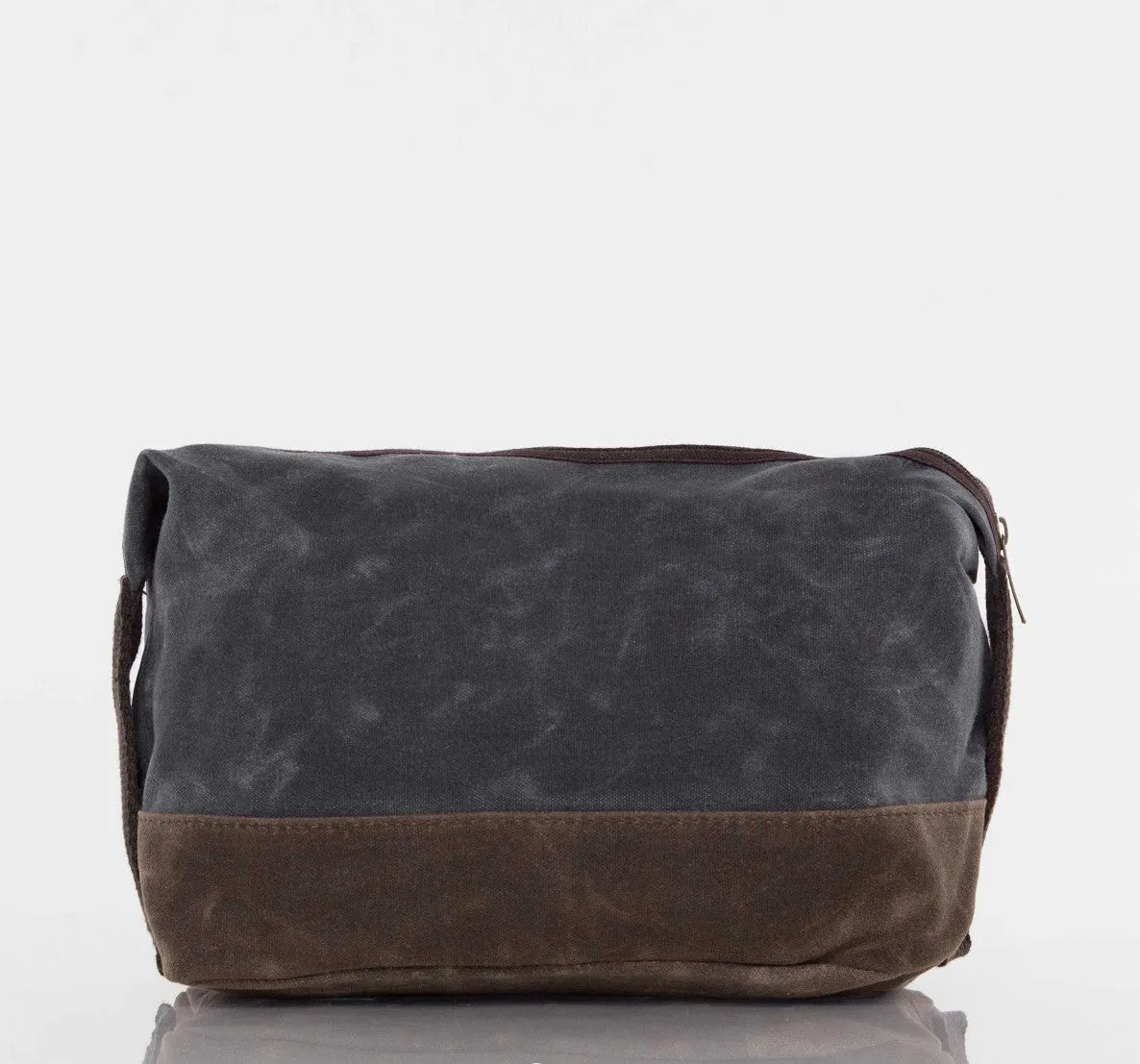 Slate Waxed Canvas Dopp Kit