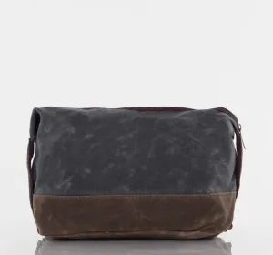 Slate Waxed Canvas Dopp Kit