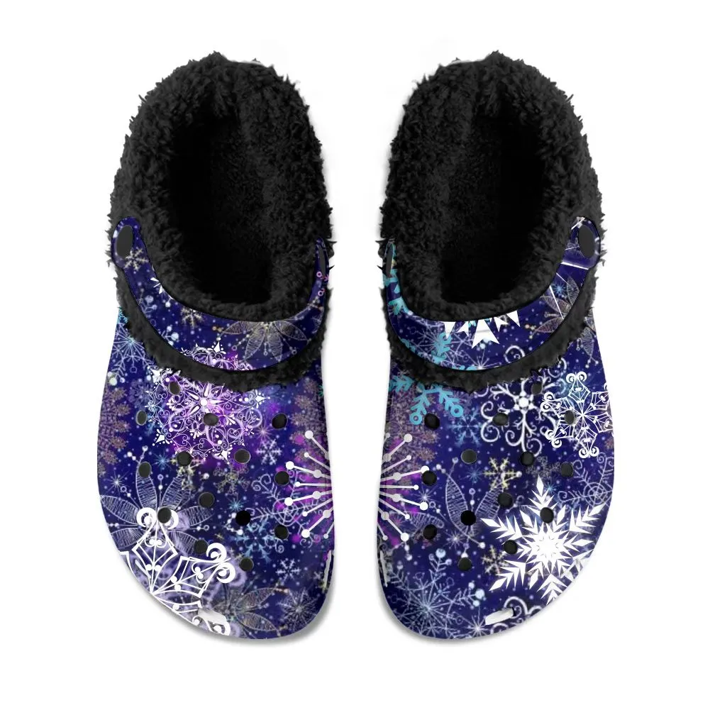 Snowflakes Furry Clog