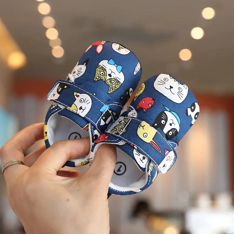 Soft Cotton Anti-Slip Baby Shoes for Prewalkers | Cute Cartoon Design