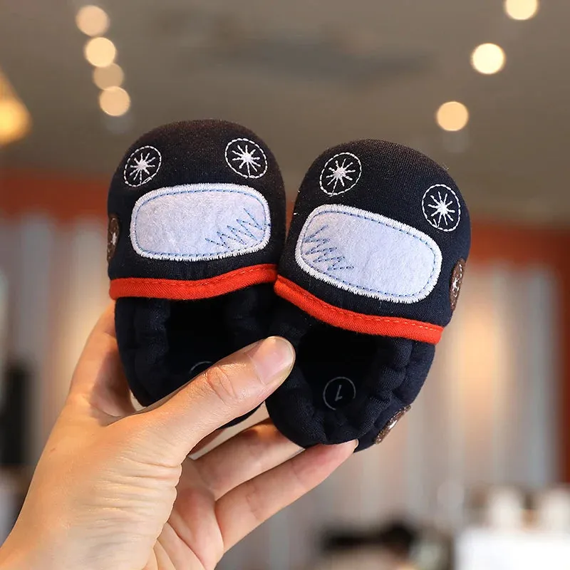 Soft Cotton Anti-Slip Baby Shoes for Prewalkers | Cute Cartoon Design