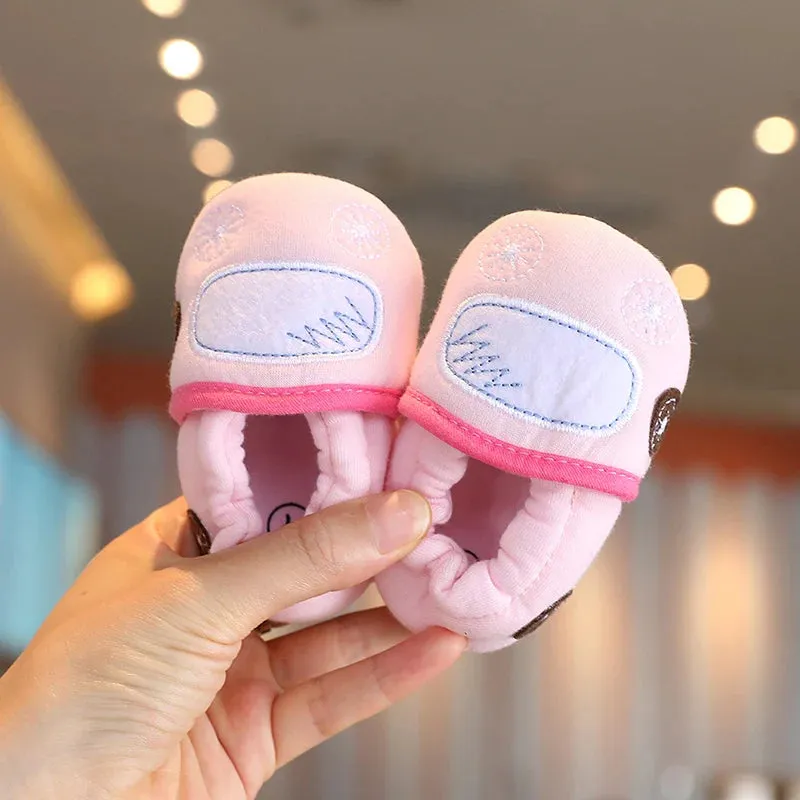 Soft Cotton Anti-Slip Baby Shoes for Prewalkers | Cute Cartoon Design