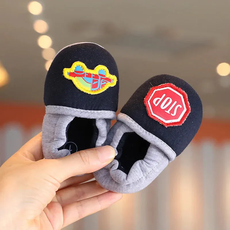 Soft Cotton Anti-Slip Baby Shoes for Prewalkers | Cute Cartoon Design