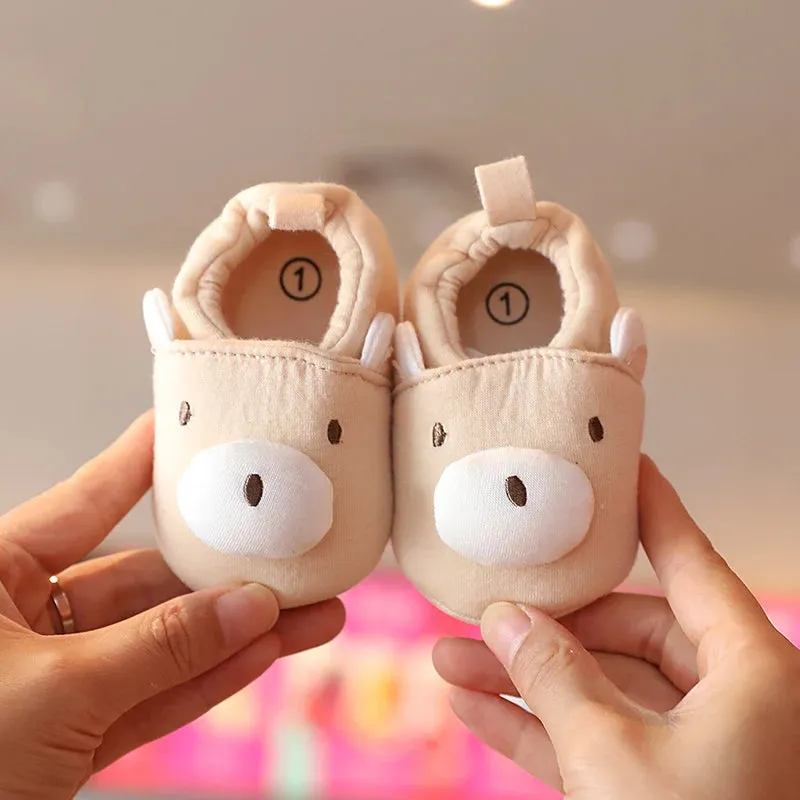 Soft Cotton Anti-Slip Baby Shoes for Prewalkers | Cute Cartoon Design