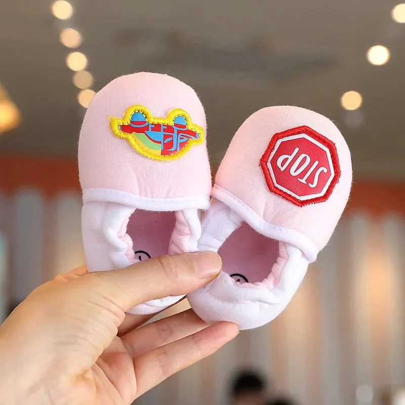 Soft Cotton Anti-Slip Baby Shoes for Prewalkers | Cute Cartoon Design