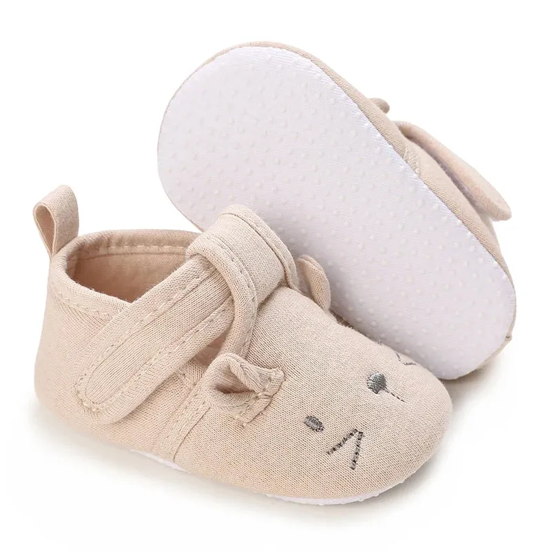 Soft Cotton Anti-Slip Baby Shoes for Prewalkers | Cute Cartoon Design