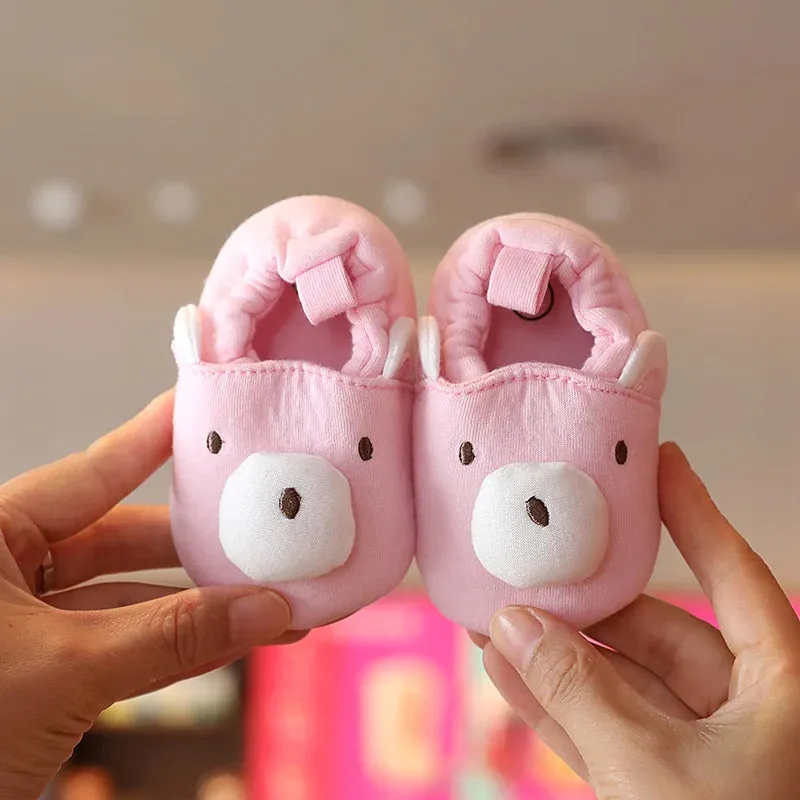 Soft Cotton Anti-Slip Baby Shoes for Prewalkers | Cute Cartoon Design