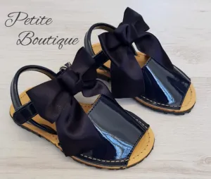 Spanish navy bow sandals