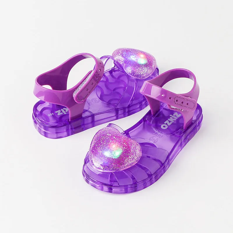Sparkle Heart Jelly LED Sandals (3 Colours) 2305OZ30