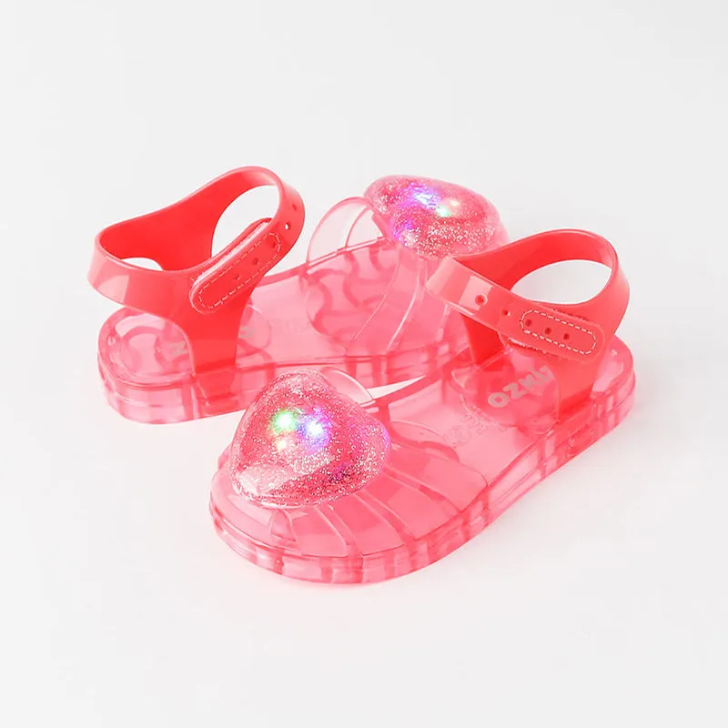 Sparkle Heart Jelly LED Sandals (3 Colours) 2305OZ30