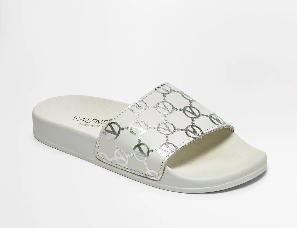 SS22 - Women's Pool Slippers - Kali - White Silver