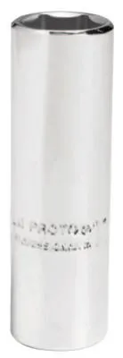 Stanley?? Products Torqueplus Deep Sockets 1/4 in, 1/4 in Drive, 3/8 in, 6 Points, 4712L