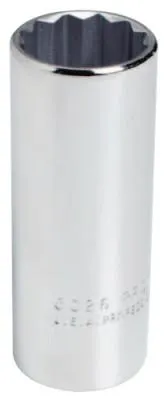 Stanley?? Products Torqueplus Deep Sockets 3/8 in, 3/8 in Drive, 1/4 in, 6 Points, 5008H