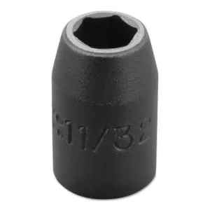 Stanley?? Products Torqueplus Impact Sockets 3/8 in, 3/8" Dr, 11/32 in, 6 Pt, 7211H