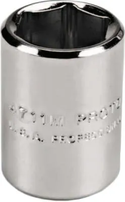 Stanley?? Products Torqueplus Metric Sockets 1/4 in, 1/4 in Drive, 9 mm, 6 Points, 4709M