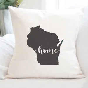 State Art (Home) - Square Canvas Pillow