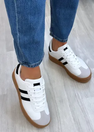Stefany White Suede Sneakers