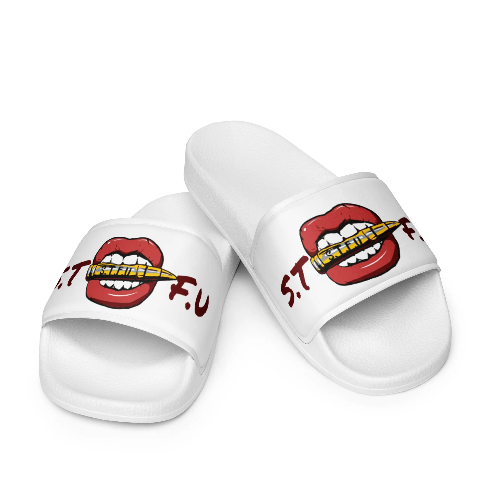STFU Classic Logo Women's slides - White