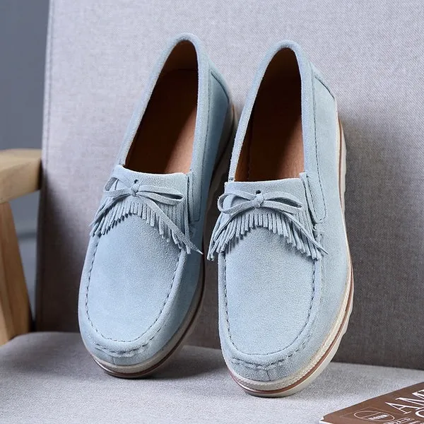 Suede Winter Warm Flats Swing Wedges Chaussure Femme Woman Platform Shoes