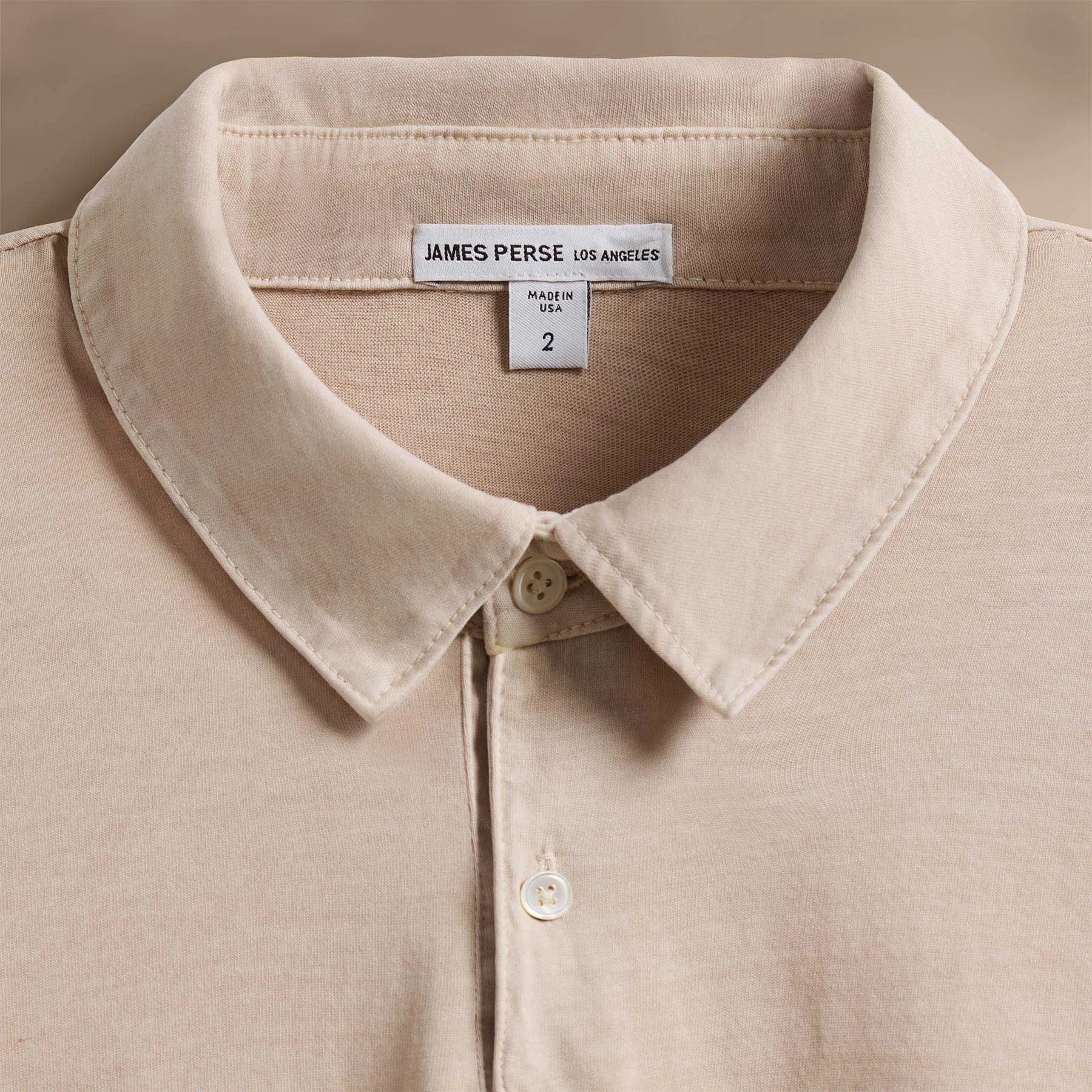 Sueded Jersey Polo - Faint Pigment