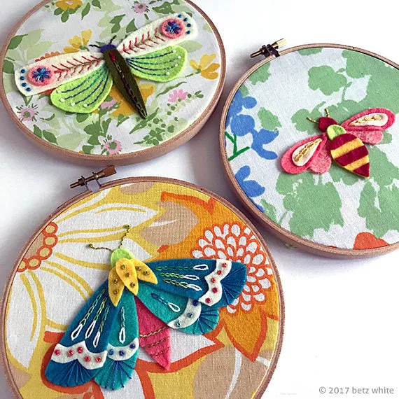 Summer Flies By Banner Embroidery PDF pattern