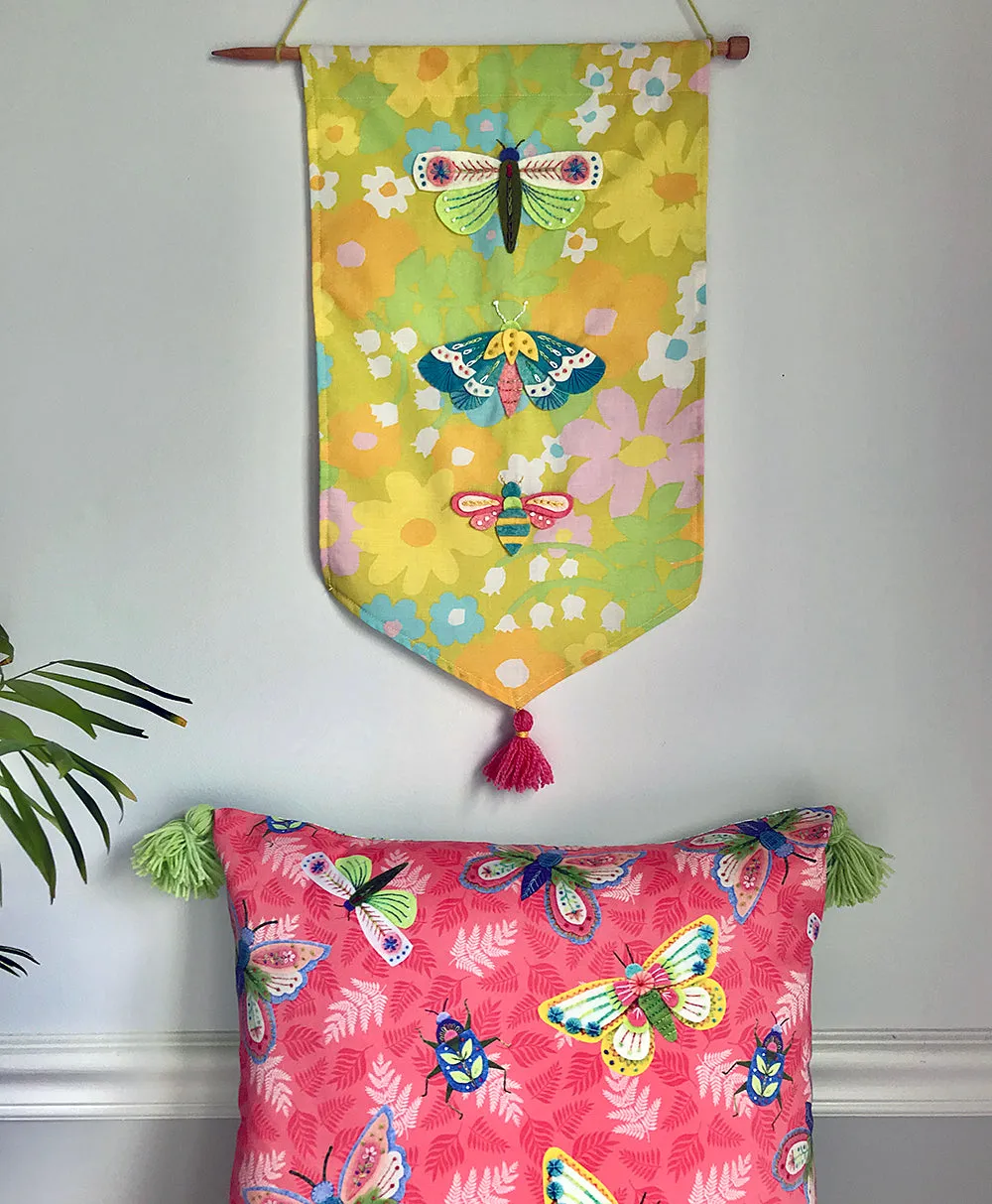 Summer Flies By Banner Embroidery PDF pattern