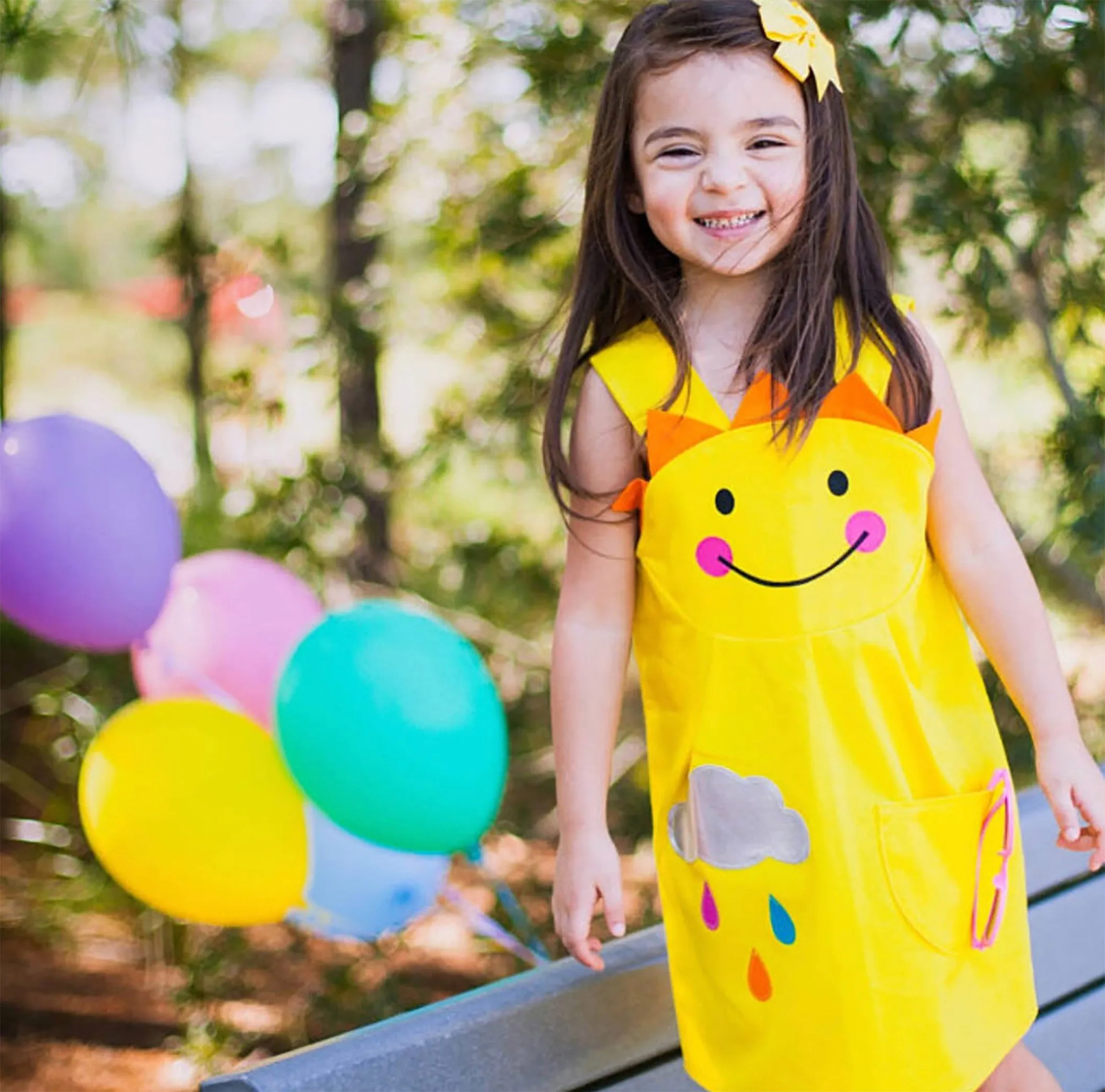Sunshine girls yellow pinnie dress