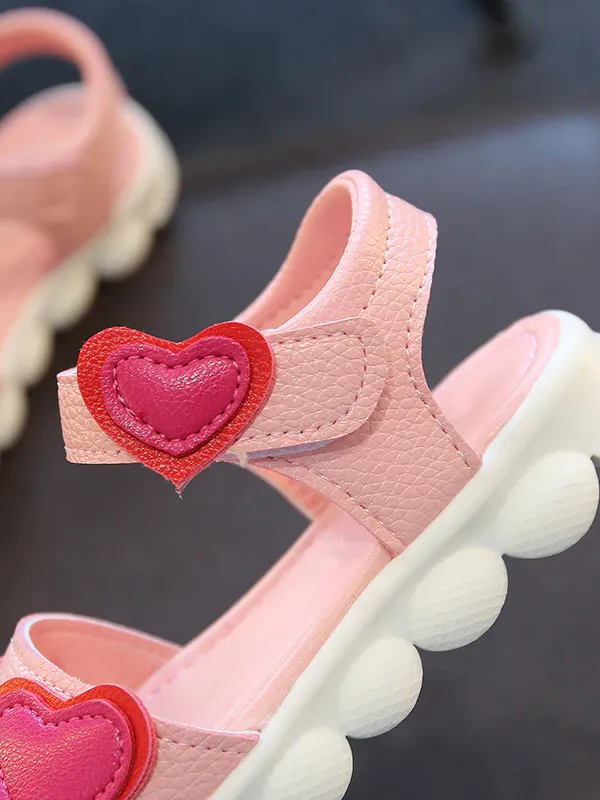 Sweetest Hearts Chunky Sandals By Liv and Mia